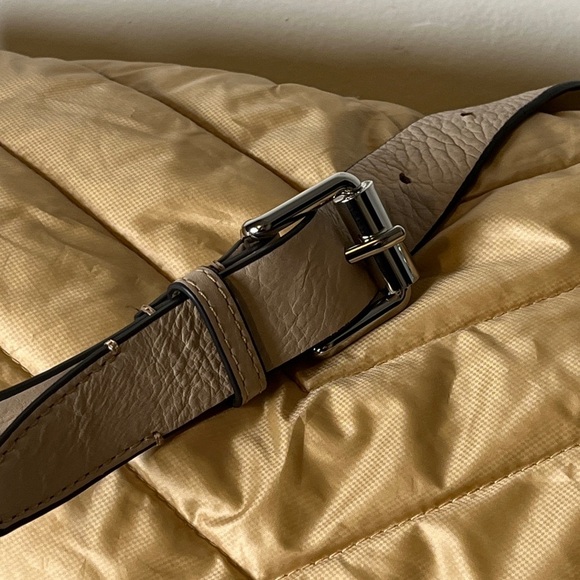 Rebecca Minkoff Edie Nylon Quilted Chain Strap Gold XL Messenger Shoulder Bag - Picture 2 of 16